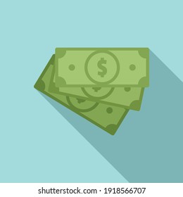 Prosecutor money cash icon. Flat illustration of prosecutor money cash vector icon for web design