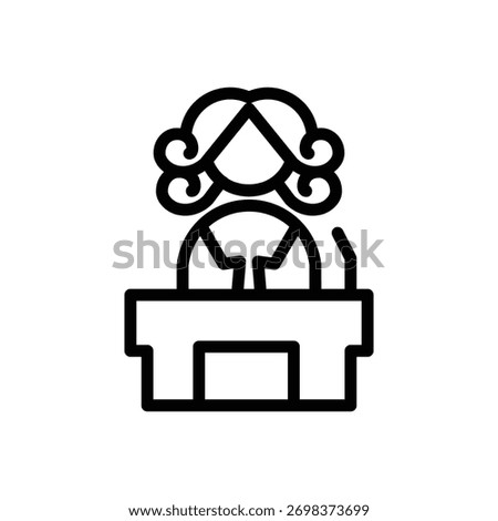 prosecutor outline icon vector design good for web or mobile app