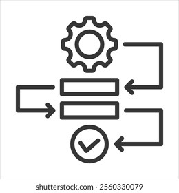 Prosedure Outline Icon Vector Illustration