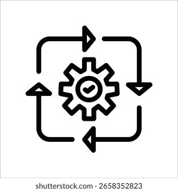 prosedures icons. simple line icon vector illustration