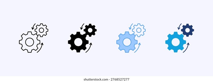 Proses Icon Set Multistyle Various Collection Element For Design