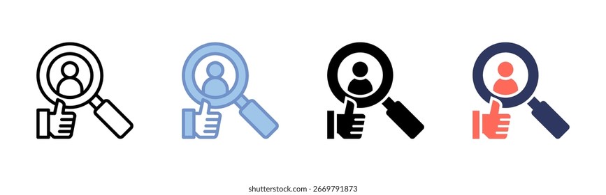 Coleção de vários estilos da folha de ícones de cliente potencial