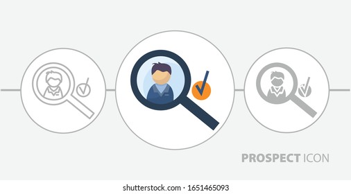 prospect worker flat icon. worker choice icon