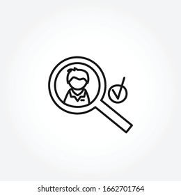 prospect worker icon. worker choice line icon