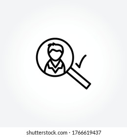 prospect worker icon. worker choice line icon