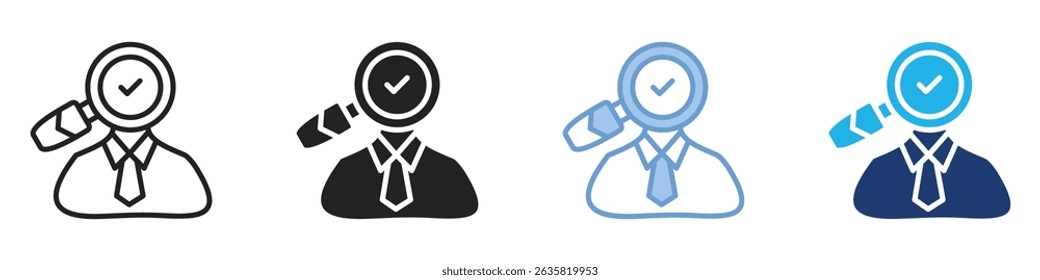 Prospecting multi style. Simple illustration icon set.