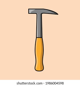 Ilustración del vector de la caricatura de martillo prospector