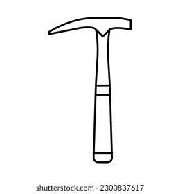prospectors hammer tool line icon vector. prospectors hammer tool sign. isolated contour symbol black illustration