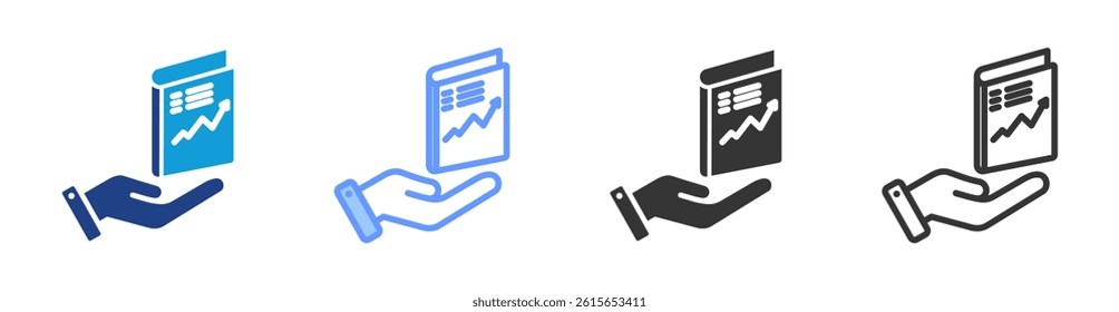 Prospectus Filing icon set multiple style collection