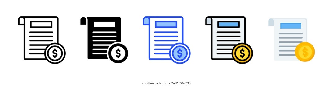 Prospectus Icon Collection With Multiple Styles