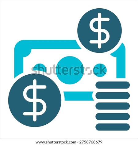 Prosperity Glyph Color Single Icon Illustration