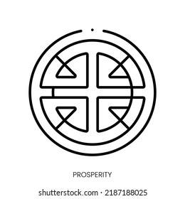 icono de prosperidad. Signo de estilo lineal aislado en fondo blanco. Ilustración del vector