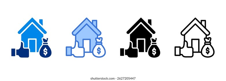 Prosperity Icon Set Multiple Style Vector Illustration