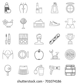 Prosperity icons set. Outline set of 25 prosperity vector icons for web isolated on white background