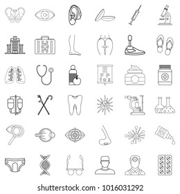 Prosperity icons set. Outline set of 36 prosperity vector icons for web isolated on white background