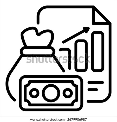 Prosperity Outline Single Icon Illustration