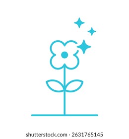 Prosperous Flower Icon. Isolated on white background.