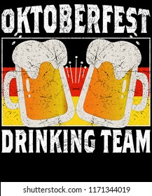 Prost German Oktoberfest Beer Lover Drinking T Shirt Vector Graphic Design