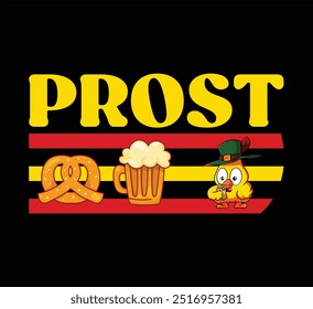 Prost Oktoberfest Love T-Shirt Design