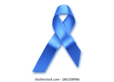 Conciencia de la próstata. Concienciación sobre la salud de los hombres en noviembre con cinta azul de cáncer de próstata sobre fondo blanco. Salud, hombres internacionales, Día del Padre.