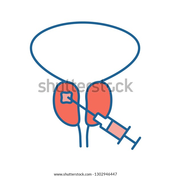 Prostate Biopsy Color Icon Prostate Cancer Stock Vector Royalty Free 1302946447 5232