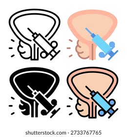 Prostate biopsy Icon set collection � Complete icon pack collection for Diagnosis Cancer theme needs