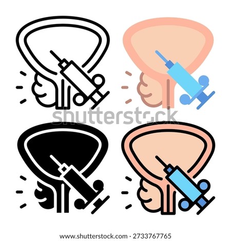 Prostate biopsy Icon set collection � Complete icon pack collection for Diagnosis Cancer theme needs