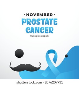 Prostate Cancer Awareness Month Design Background For Greeting Moment