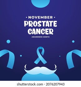 Prostate Cancer Awareness Month Design Background Stock Vector (Royalty ...