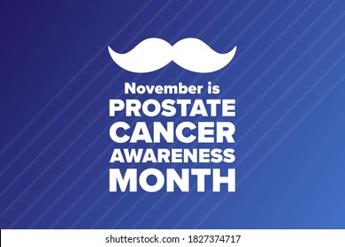 Prostate Cancer Awareness Month. No shave november. Holiday concept. Template for background, banner, card, poster with text inscription. Vector EPS10 illustration