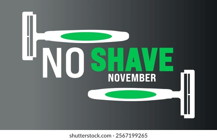 Prostate Cancer Awareness Month. No shave november.Holiday concept. suitable for placard, background,Greeting Card, Poster design template with text inscription, standard Social Media Post.