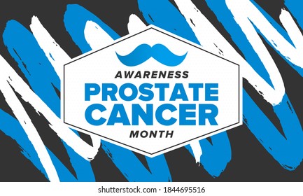 Prostate Cancer Awareness Month in November. Men's Health concept. Medical health care and awareness design. Poster, card, banner and background. Vector illustration