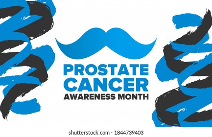 Prostate Cancer Awareness Month in November. Men's Health concept. Medical health care and awareness design. Poster, card, banner and background. Vector illustration