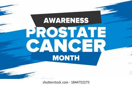 Prostate Cancer Awareness Month in November. Men's Health concept. Medical health care and awareness design. Poster, card, banner and background. Vector illustration