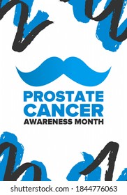 Prostate Cancer Awareness Month in November. Men's Health concept. Medical health care and awareness design. Poster, card, banner and background. Vector illustration