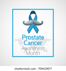 Prostate Cancer Awareness Month vector icon illustration