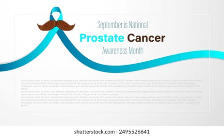 Prostate Cancer Awareness Month.Cancer Ribbon Background, vector illustration.