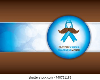 Prostate Cancer Awareness Month.Cancer Ribbon Background.Vector illustration.
