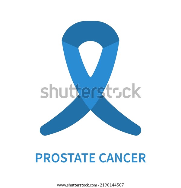 Prostate Cancer Awareness Ribbon Poster Blue Stock Vector Royalty Free 7472