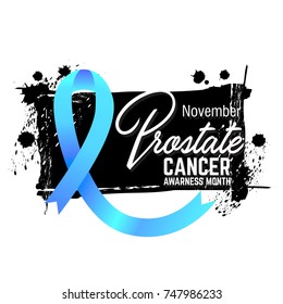 prostate cancer awareness symbol, vector illustration