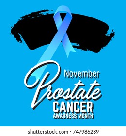 prostate cancer awareness symbol, vector illustration