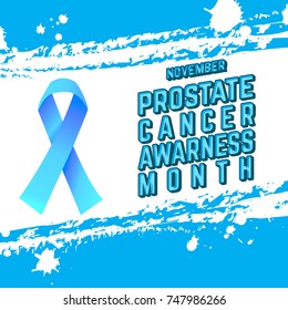 prostate cancer awareness symbol, vector illustration