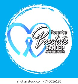 prostate cancer awareness symbol, vector illustration