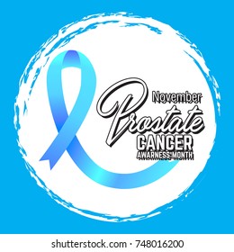 prostate cancer awareness symbol, vector illustration
