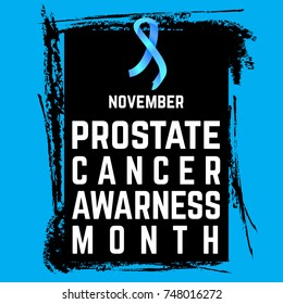 prostate cancer awareness symbol, vector illustration