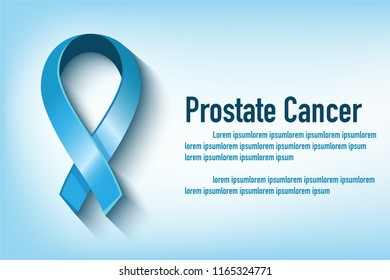 prostate cancer blue awareness ribbon isolate,vector