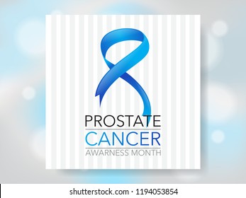 Prostate Cancer Blue Awareness Ribbon Background