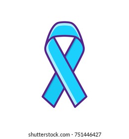 Prostate Cancer Blue Ribbon Isolated On Stock Vector (Royalty Free ...