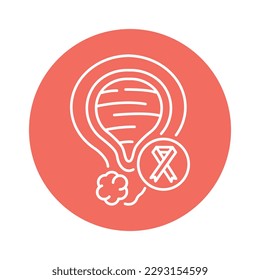 Prostate cancer color line icon. Pictogram for web page, mobile app, promo.
