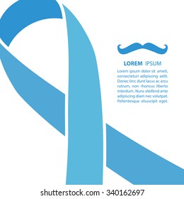 Prostate cancer ribbon background. Vector illustration.